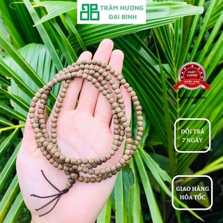 Vòng tay trầm hương 216 hạt cao cấp 4mm, tốc tự nhiên- trầm hương đại bình