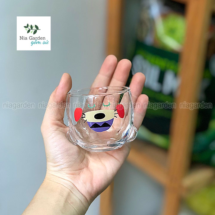 Ly thủy tinh nhiều mẫu uống nước trà cà phê Nia Gốm Sứ GS1