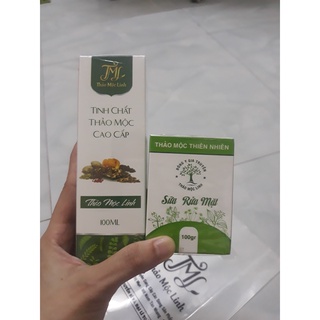 combo tinh chất đông y thảo mộc linh và bột rửa mặt đông y