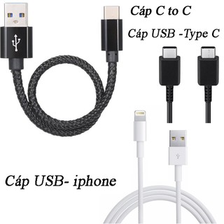 Dây cáp sạc iphone/type C các loại sỉ lẻ, bán kèm hàng chuẩn có bảo hành