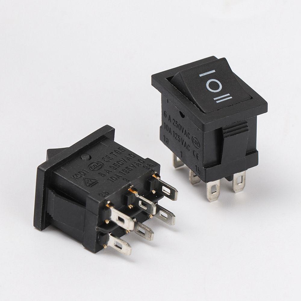 PISTA Set 5 Công Tắc Ấn 2 / 3 / 6Pin SPST Snap-in KCD1
