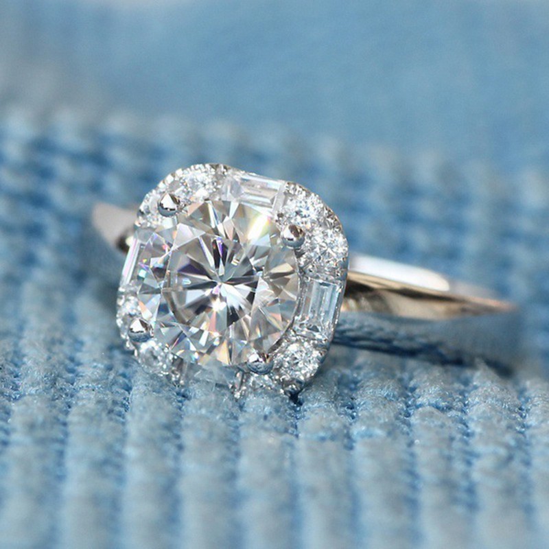 Nhẫn mosaic bạc 925 đính kim cương cho nữ R722