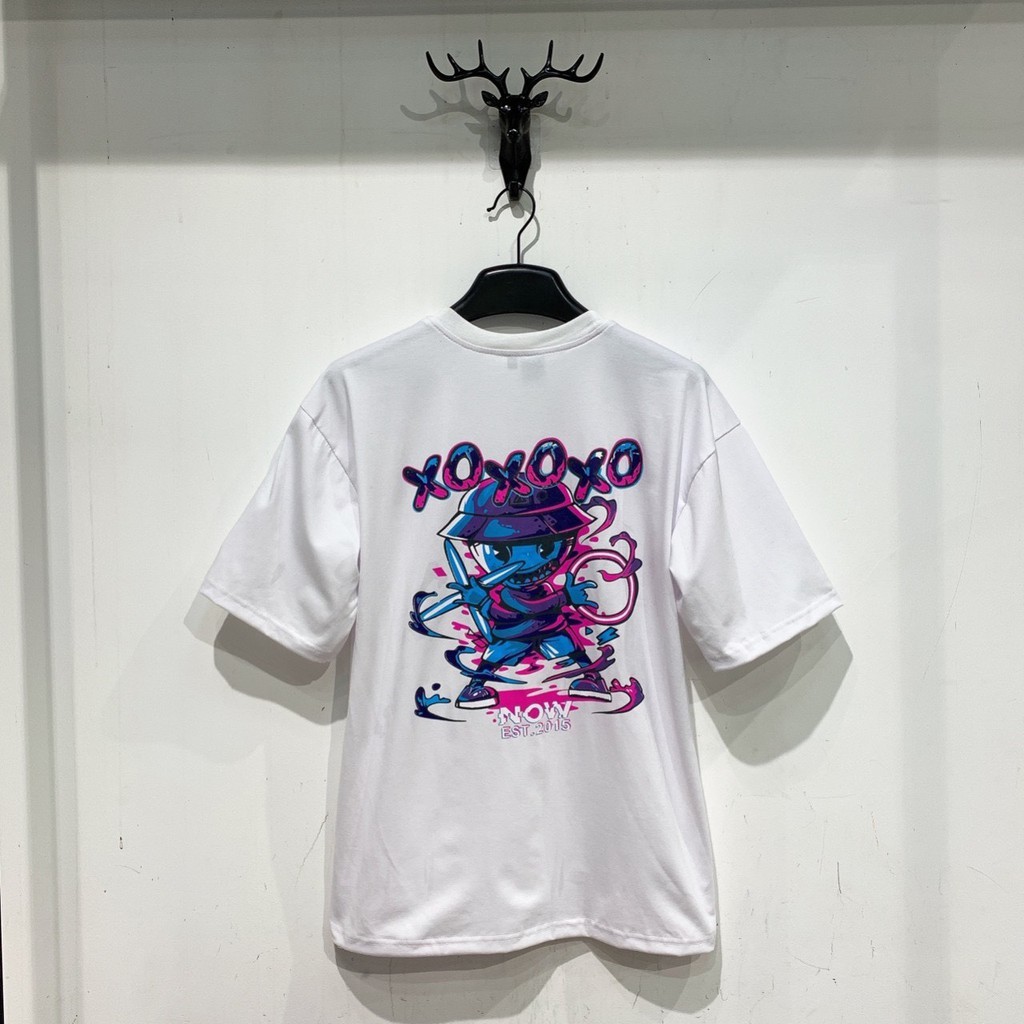 Áo thun NowSaigon XOXO, vải cotton 100% co dãn tốt, hình in to và bền - Áo thun oversize