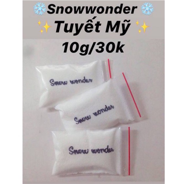 SNOWWONDER I TUYẾT MỸ I TUYẾT MỸ DÙNG ĐỂ LÀM SLIME I TUYẾT LÀM SLIME MÂY BÔNG TƠI KHÔ MỀM I NGUYÊN LIỆU LÀM SLIME I