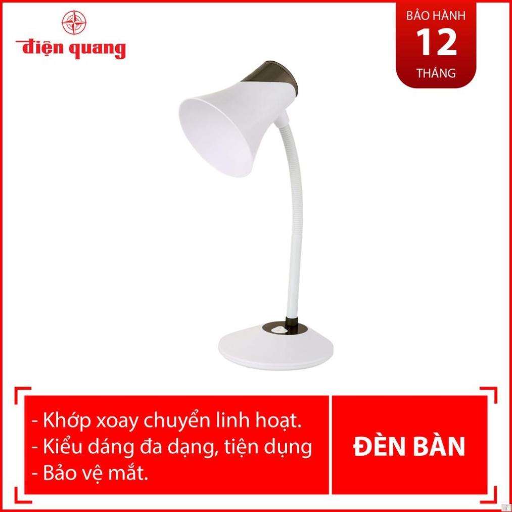 Đèn bàn bảo vệ thị lực Điện Quang ĐQ DKL15 WBK BW (Màu trắng-đen, bóng led warmwhite)