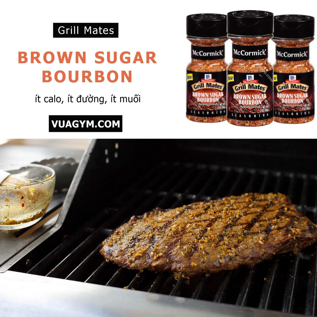 Gia vị ăn kiêng McCormick Grill Mates Brown Sugar Bourbon 85g (3 oz)