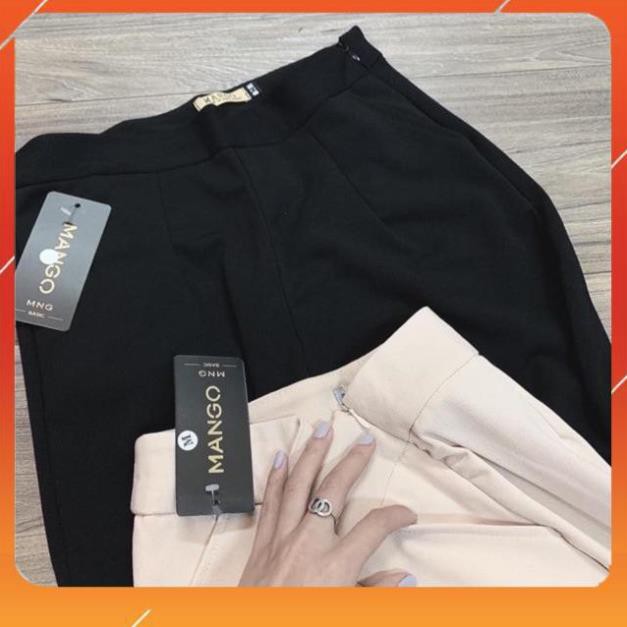 Quần tây ống rộng nữ đi học lưng cao khoá sườn dáng suông vải tuyết mưa màu đen học sinh sinh viên cực tôn dáng | BigBuy360 - bigbuy360.vn