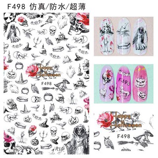 Nail dán Sticker Halloween Độc Đáo Trang Trí Móng Nghệ Thuật Lễ Hội