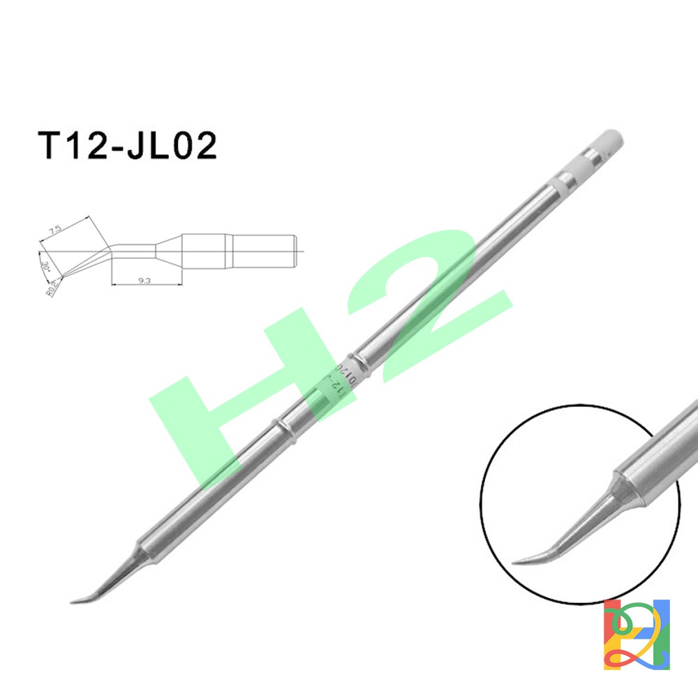 Mũi hàn T12, đầu mỏ hàn T12-JL02, tip hàn đầu cong mũi nhọn