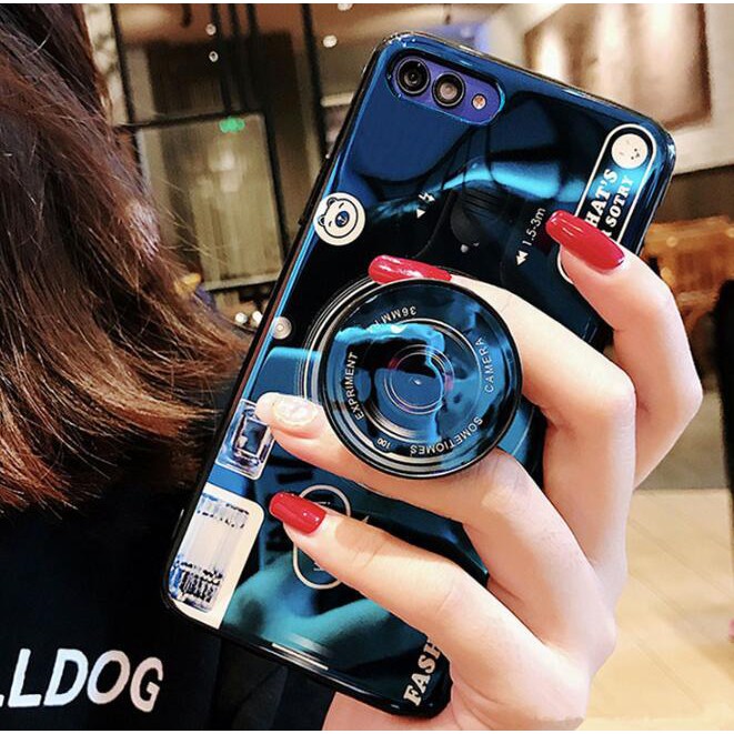 Ốp điện thoại hình máy ảnh dành cho Huawei Y9 2019 Y5 Y7 Pro 2018 Y6 Honor V9 PLAY V10 9 10 8C 8X MAX 7X Note 10