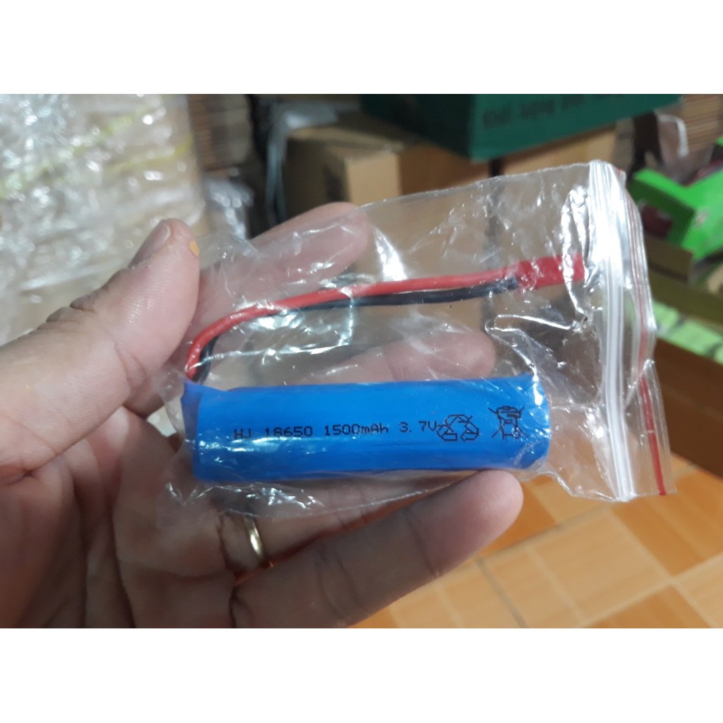 Pin 3.7v 1500mah 18650 jack nối JST pin sạc loại tròn dung lượng cao cho xe mô hình điều khiển