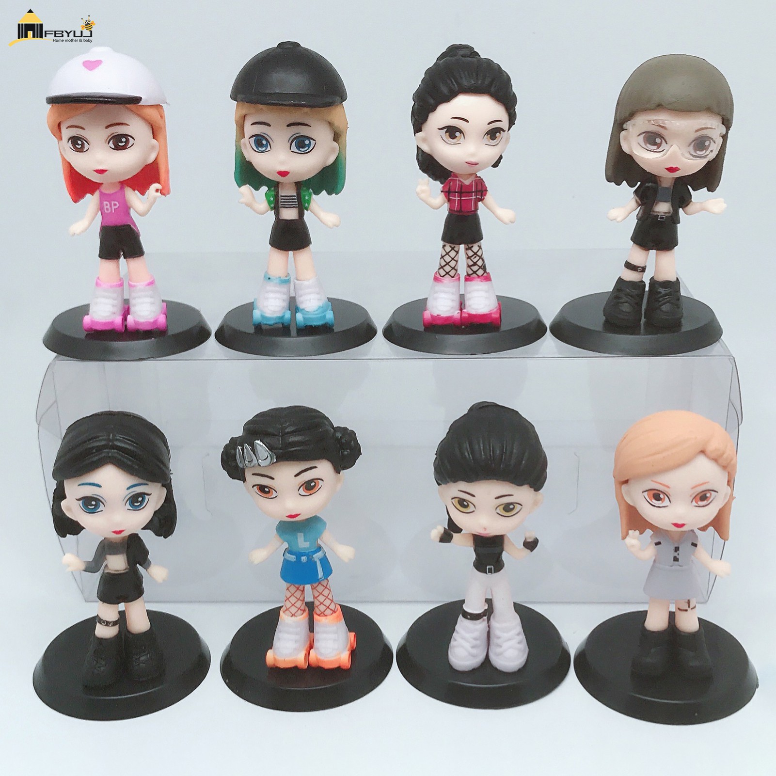 FBYUJ-tiktok 【ins Youtube hot selling】 7Pcs/Set BTS 8Pcs Black Pink Bangton Boys/Girls Miniature Figurine Collection Model Ornament Kids Gift