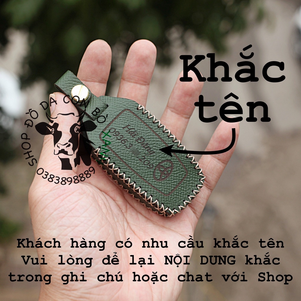 Bao da chìa khoá Toyota Corolla Cross handmade da thật, Corola Cross 010 MS2