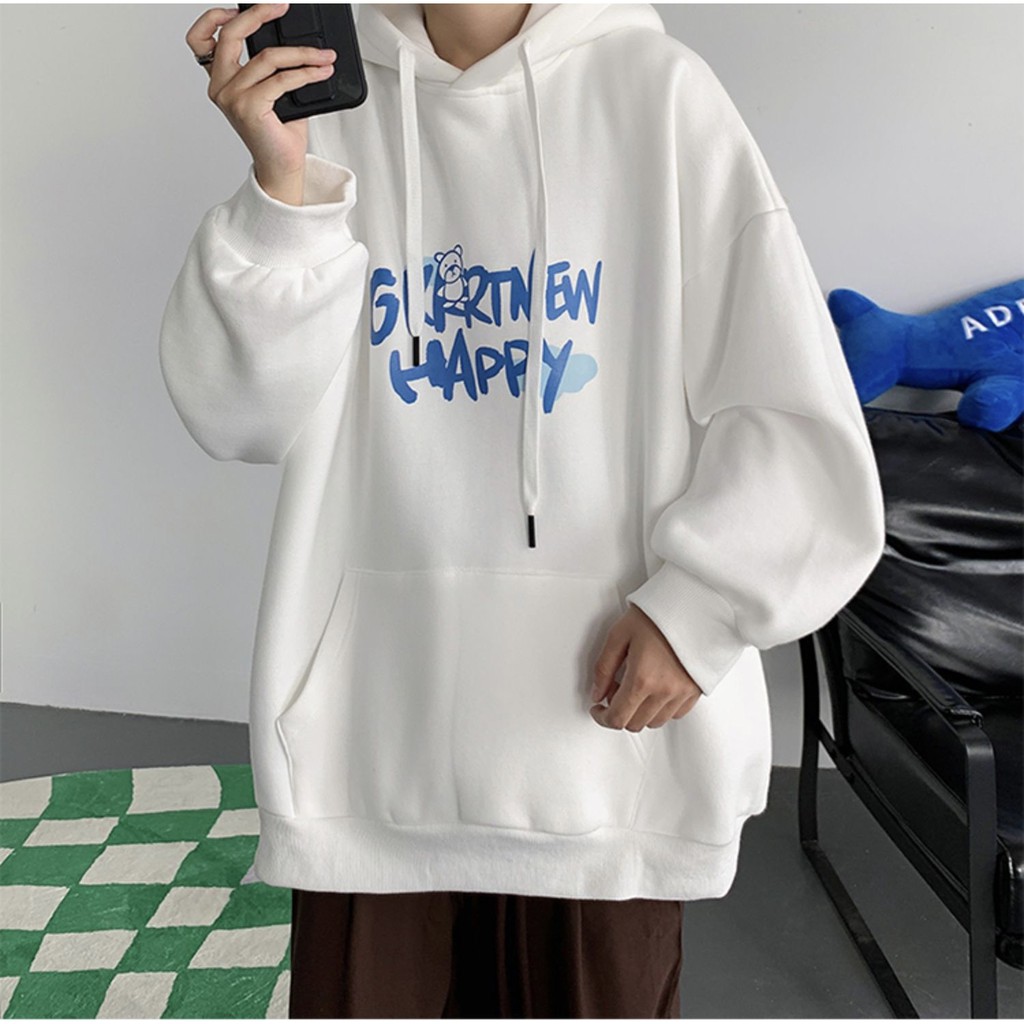 Áo KHOÁC Hoodie GẤU GKRRTNEW HAPPY Ulzzang Unisex HM1986 HD110