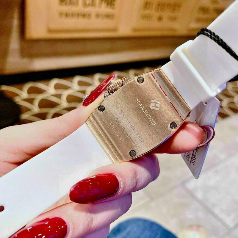 đồng hồ nữ Hanboro by Huboler phiên bản tựa Ri.chard mi.ller 23 tỷ của Lệ Quyên  nha . Viền rose