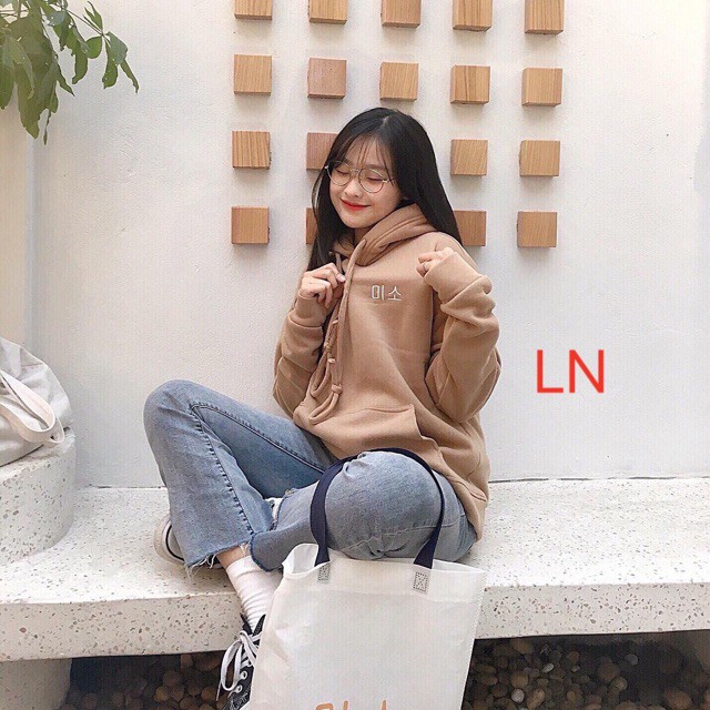 bst Áo hodie chữ hàn mũi tên L&amp;N 5508 03