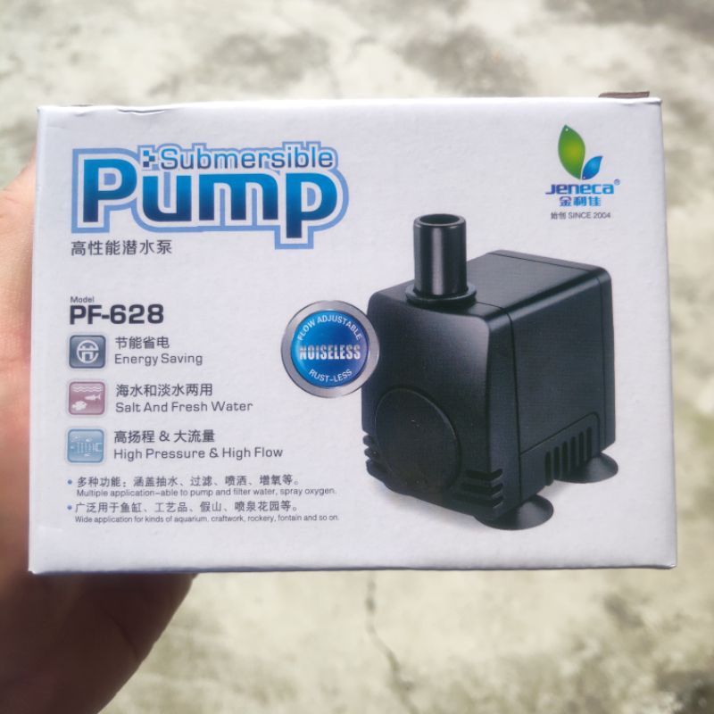 Bơm Jeneca PF-628 (7W-450L/H-0.95M) - Máy Bơm Cho Bể Cá Mini