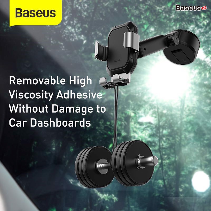 Giá đỡ điện thoại hút chân không dùng gắn kính hoặc táp lô trên xe hơi Baseus Tank Gravity Car Mount | BigBuy360 - bigbuy360.vn