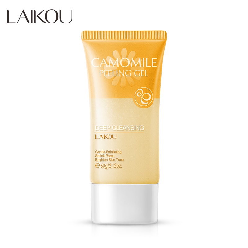 Gel Tẩy Tế Bào Chết Laikou Thành Phần Hoa Cúc La Mã Dưỡng Ẩm Tự Nhiên Cho Mặt 60g