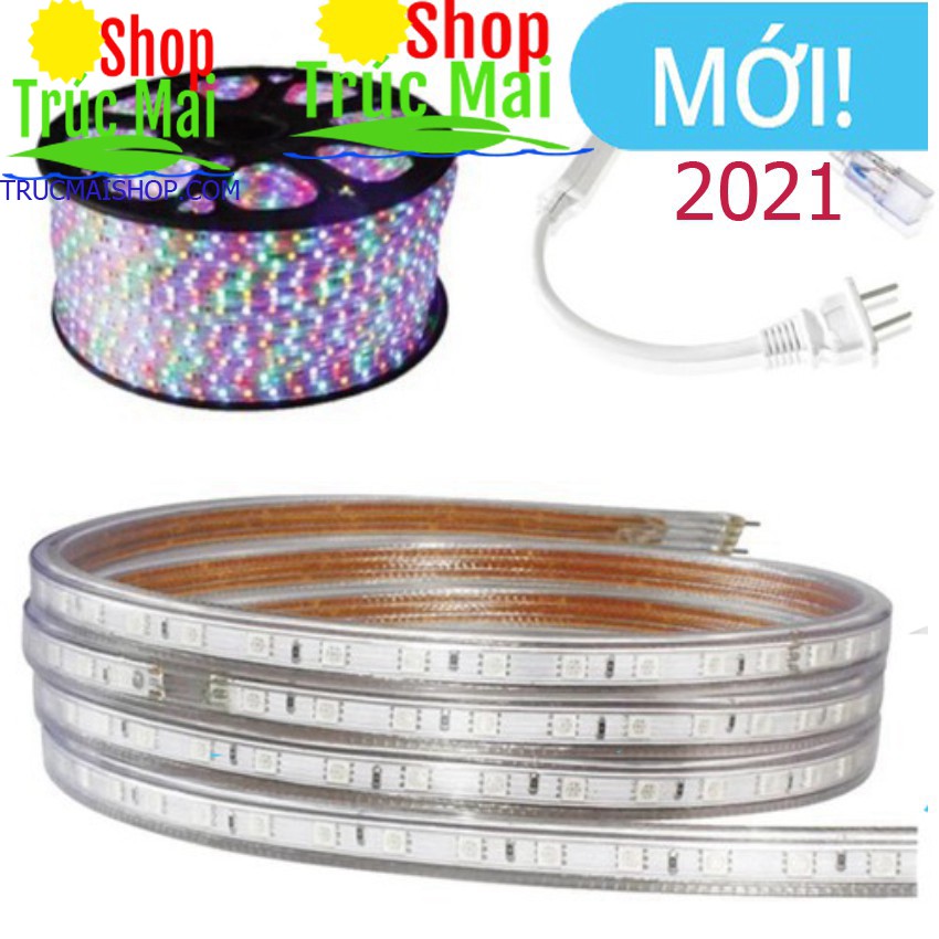 Cuộn dây đèn nháy led nhiều màu và đơn màu 100 mét khuyến mại 1 nguồn