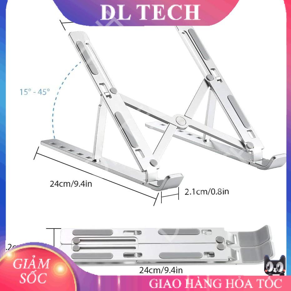 Giá đỡ LAPTOP , MACBOOK, IPAD N3 bằng nhôm điều chỉnh độ cao đế tản nhiệt laptop dưới 15.6 inch đế kê laptop DL TECH