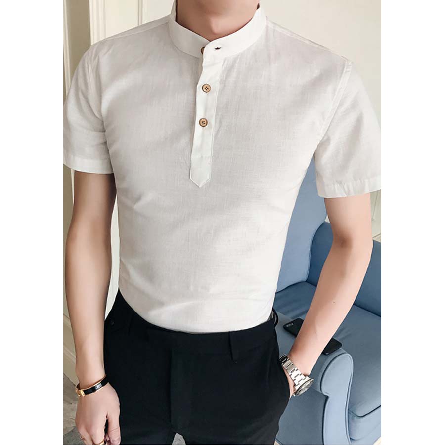 Áo Đũi Nam Cộc Tay Chất Mát Phong Cách Trẻ Trung