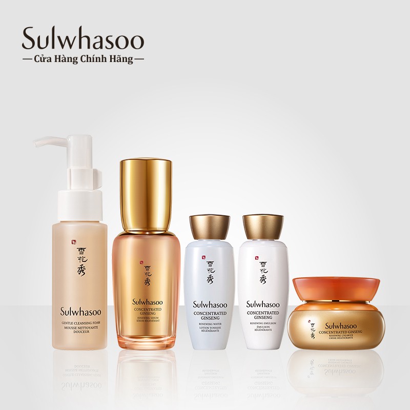 [Trial Set] Bộ sản phẩm dưỡng da ngăn ngừa lão hóa chuyên sâu Sulwhasoo Concentrated Ginseng Renewing Set 5 items | BigBuy360 - bigbuy360.vn