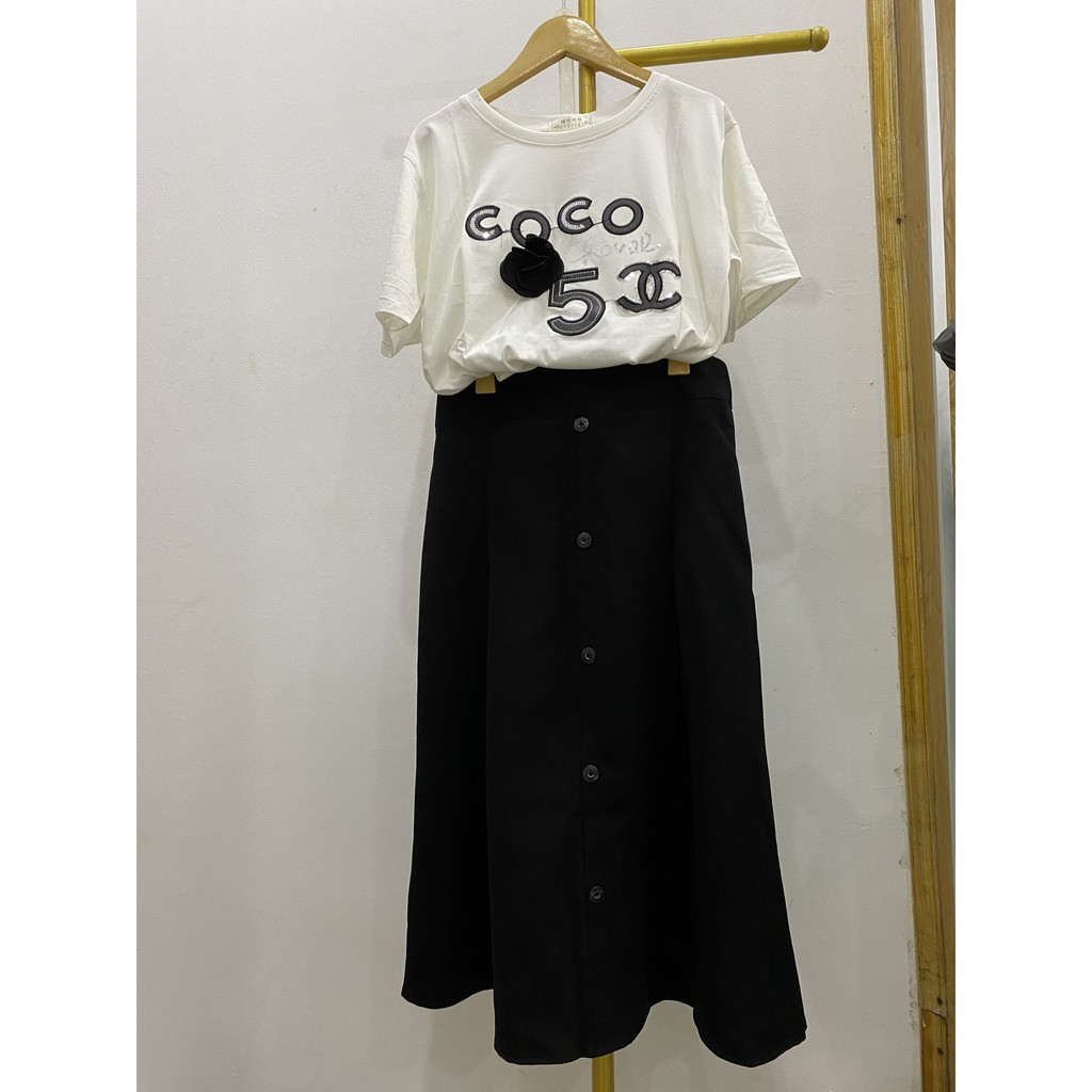 Bigsize - Chân váy bigsize dáng dài tôn dáng MS166 | BigBuy360 - bigbuy360.vn