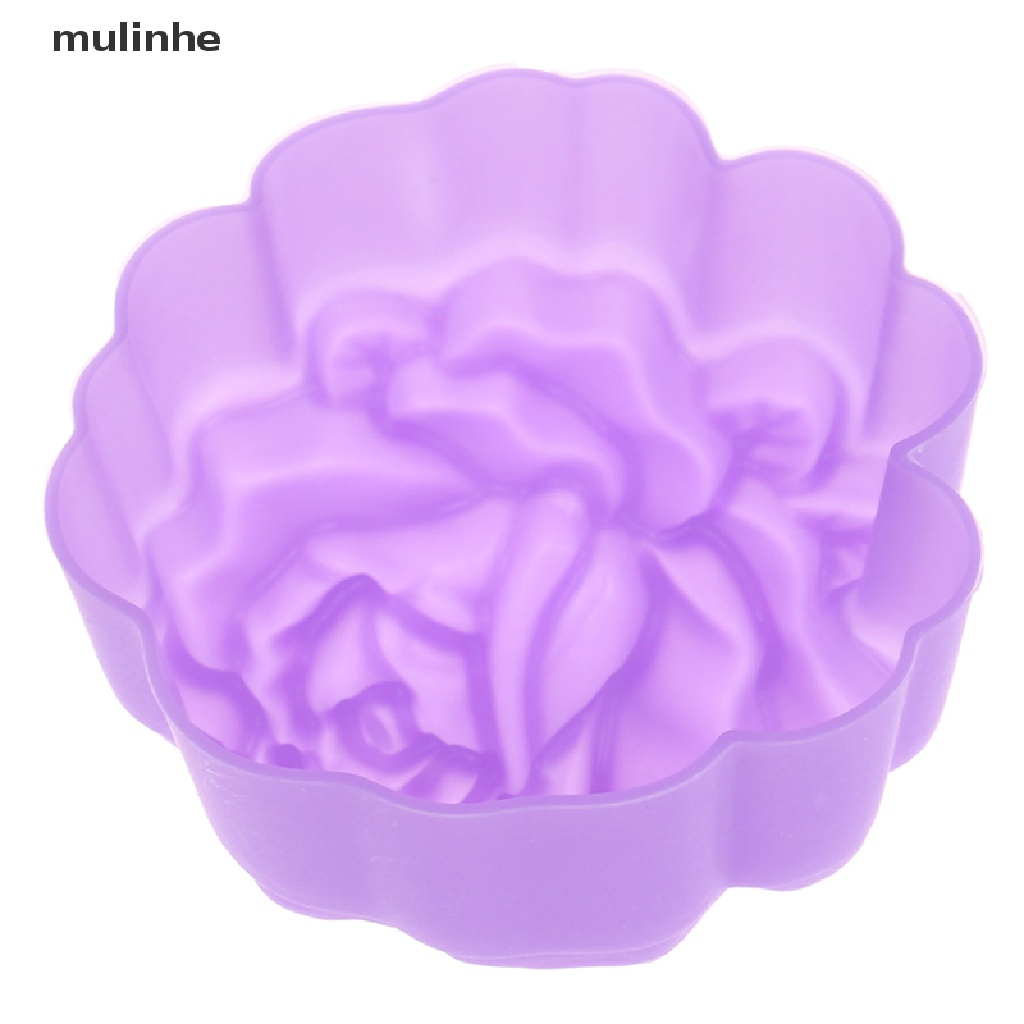 Set 12 Khuôn Silicon Làm Bánh Pudding Hình Hoa Hồng 5cm