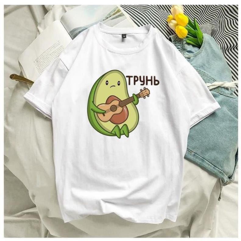 ⚡Áo thun nam nữ unisex Bơ cute ⚡ Phông tay lỡ form rộng chất đẹp mặc đôi , nhóm