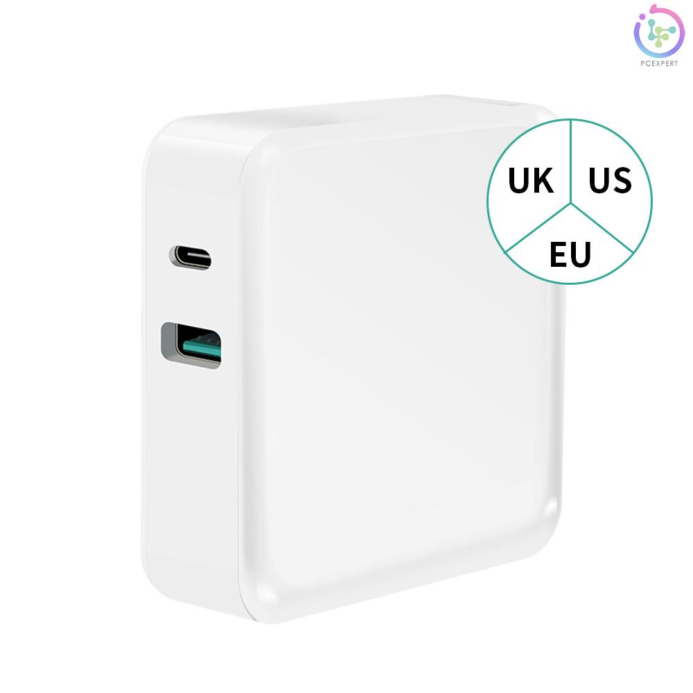 WLX-i9 2 Port USB+Type-C Charger 87W PD+QC3.0 Quick Charge Portable Adapter Charger Head for Tablet/Phone US Plug