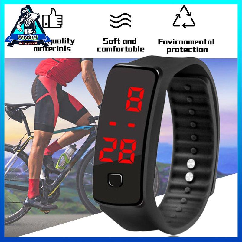 [Fitslim] Creative LED Silicone Wristband Bracelet Fashion Fitness Sports Band Watch