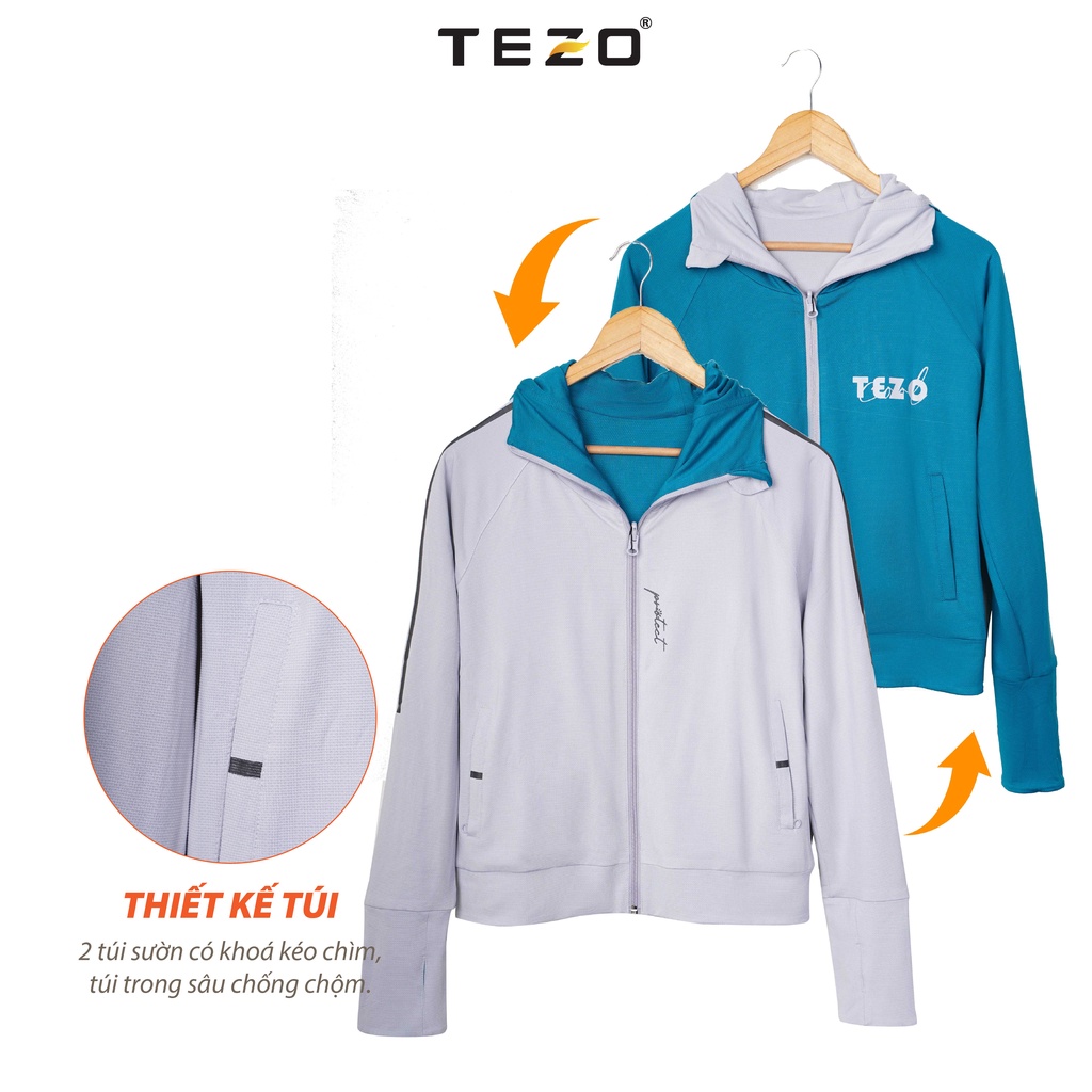Áo chống nắng nữ Tezo 2 lớp thoáng khí thấm hút mồ hôi chống tia cực tím vượt trội 2202ACNT03