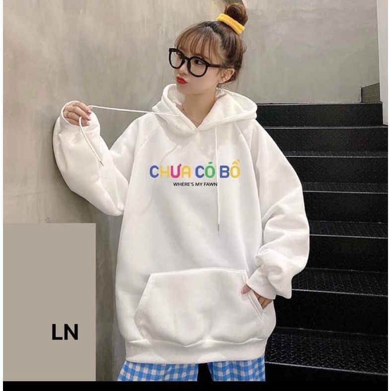Áo hoodie nỉ cotton có bồ LN12