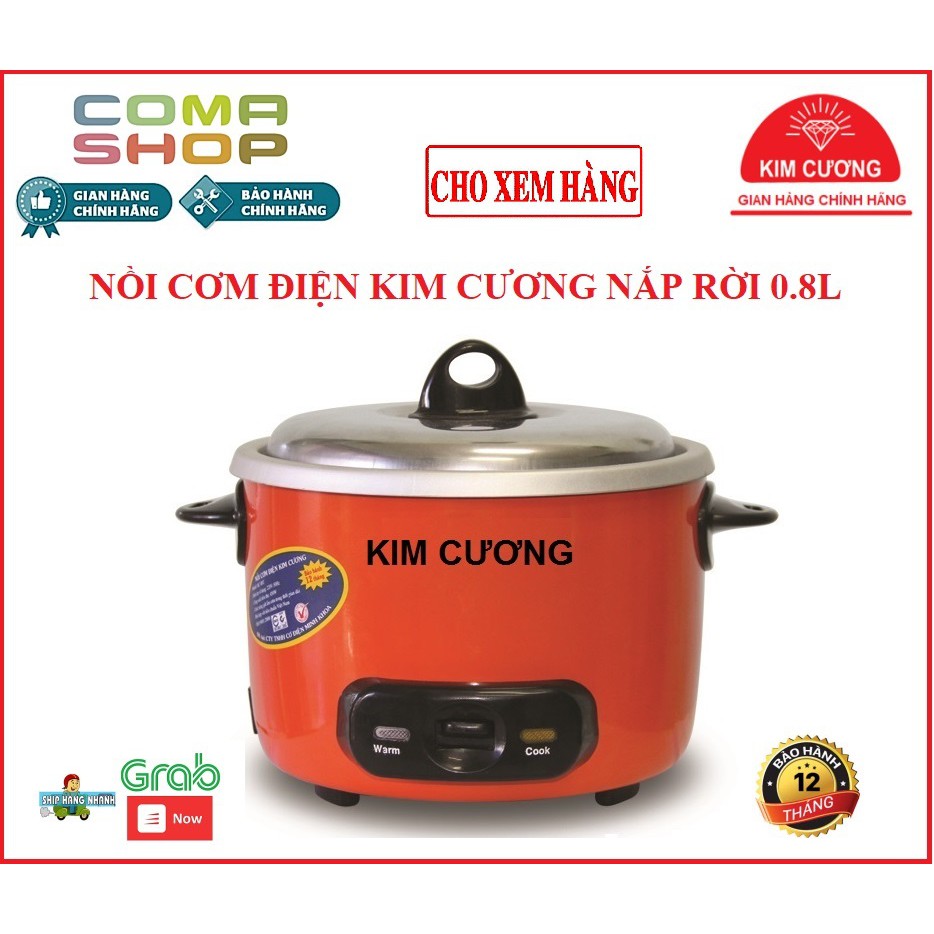 KC 0.8L - NỒI CƠM ĐIỆN KIM CƯƠNG NẮP RỜI 0.8L (2 NGƯỜI ĂN) BẢO HÀNH CHÍNH HÃNG 12 THÁNG