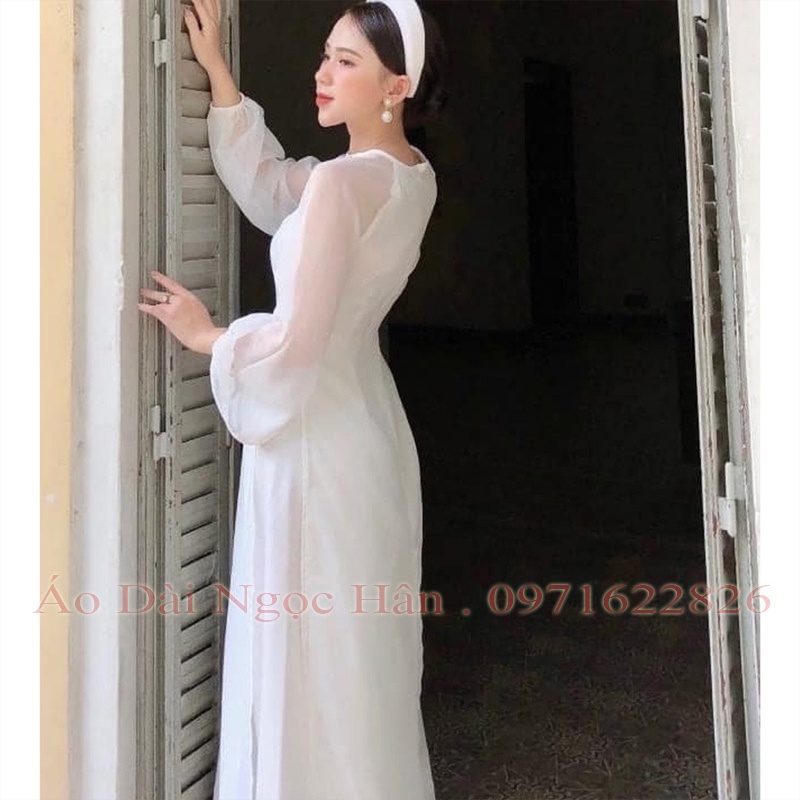 Áo Dài Cách Tân Nữ Tay Bồng  4 Tà TK26