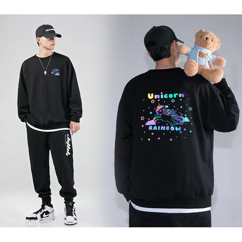 Áo Sweater Unicorn Rainbow Phản Quang, Aó Nỉ Dài Tay Nam Nữ Cá Tính - AS89 | WebRaoVat - webraovat.net.vn