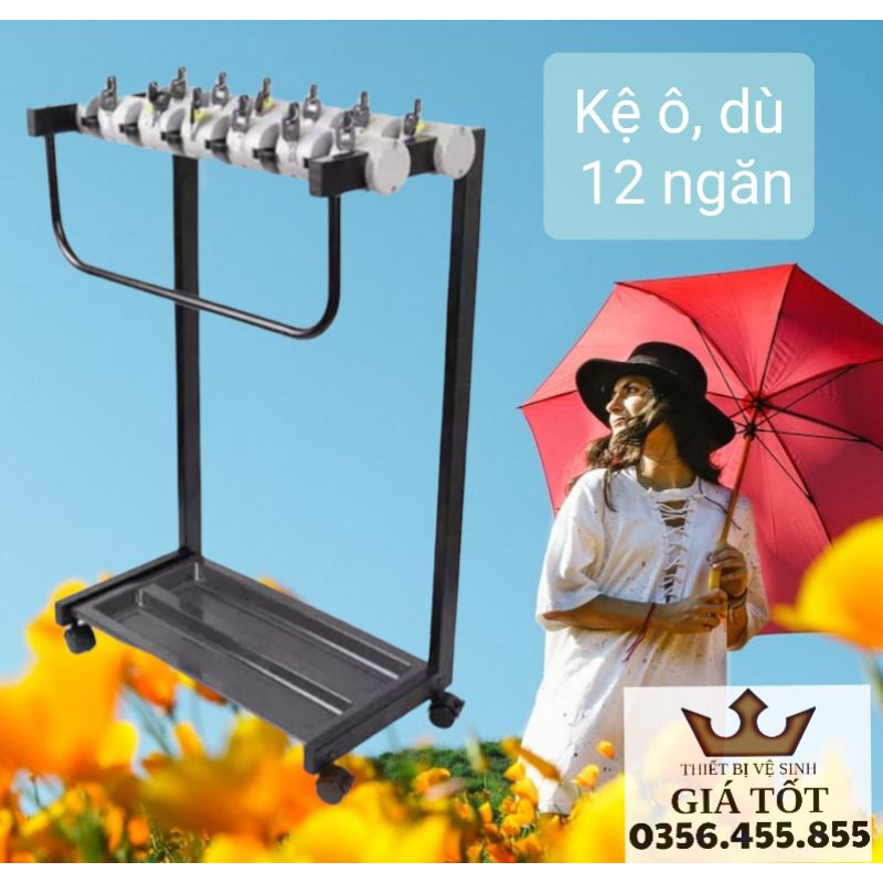 KỆ TREO DÙ - Ô CÓ KHÓA 12 Ô ( I-008)