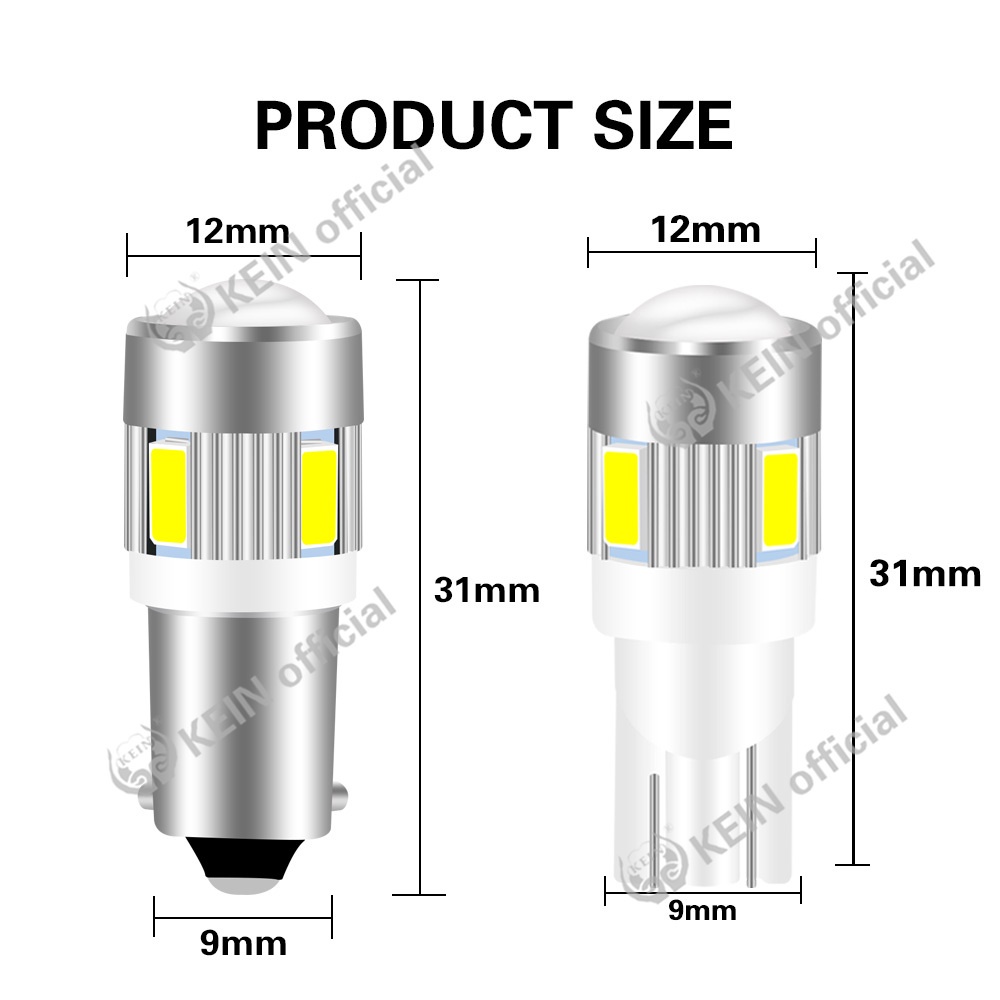 Đèn LED 2021NEW T10 BA9S 194 168 501 DC12V 6SMD 5630 chuyên dụng cho xe hơi