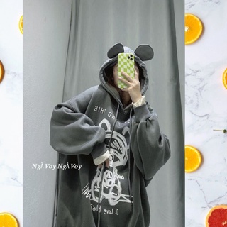 Áo hoodie tai gấu