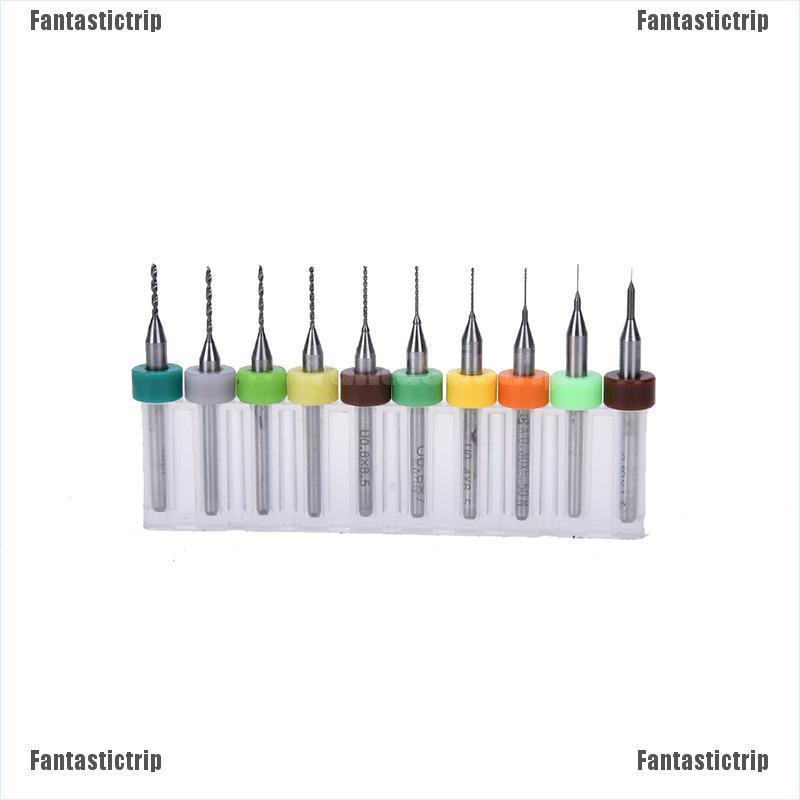 Bộ 10 Mũi Khoan PCB CNC 0.1mm-1.0mm Cho Micro-Circuit