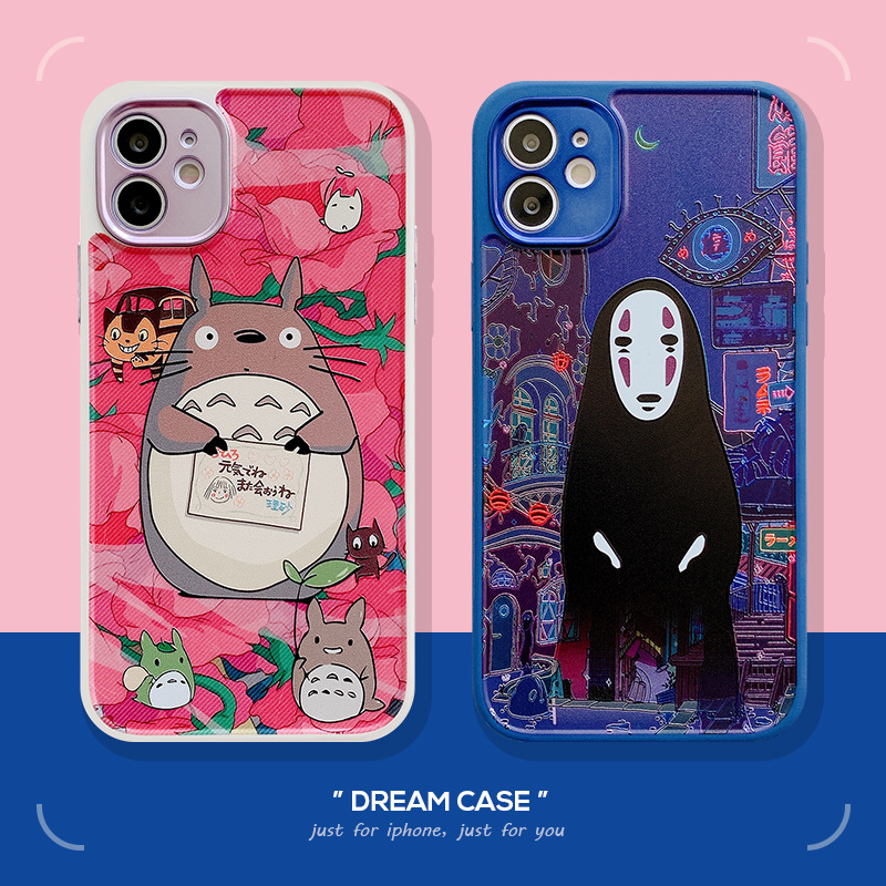 Ốp điện thoại mềm họa tiết hoạt hình Totoro cho i 13 12 11 Pro Max Mini X XS Max XR 7 8 Plus