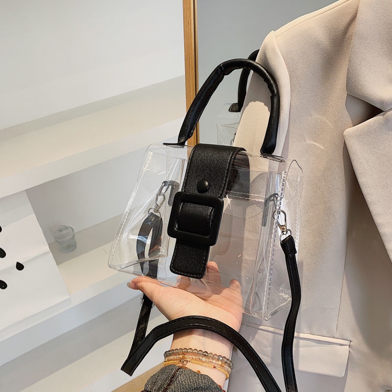 Túi Đeo Chéo Trong Suốt Hình Vuông Nhỏ Phong Cách Nhật Bản Hàn Quốc Thời Trang Xuân Hè 2022