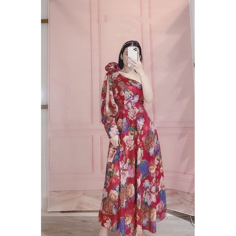 đầm maxi hoa 1 tay | BigBuy360 - bigbuy360.vn