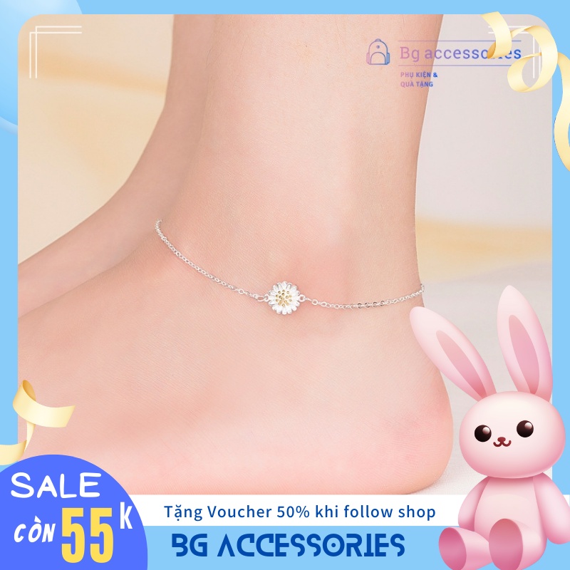 Lắc Chân Bạc 925 Phong Cách Hàn Quốc dễ thương