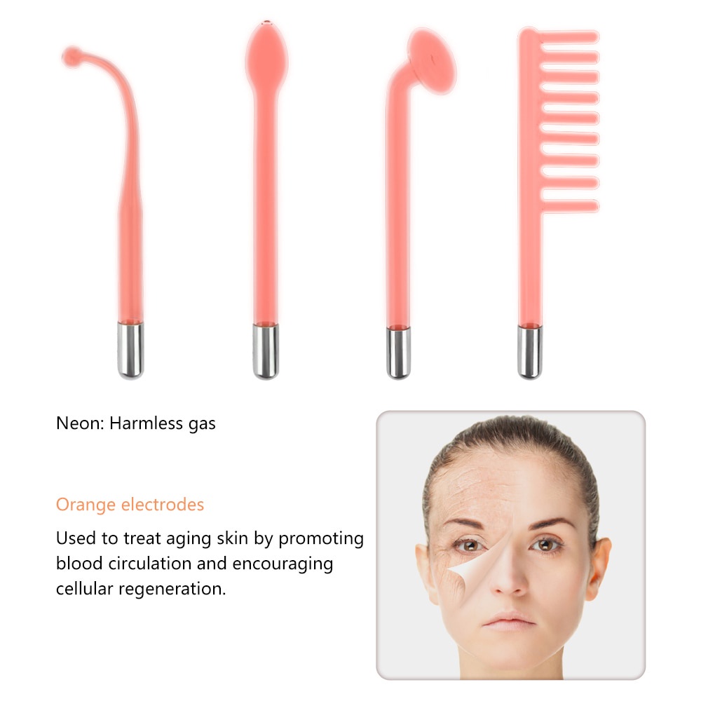Thiết Bị Điện Cực 4 Trong 1 Với Ống Thủy Tinh Loại Bỏ Mụn Trứng Cá