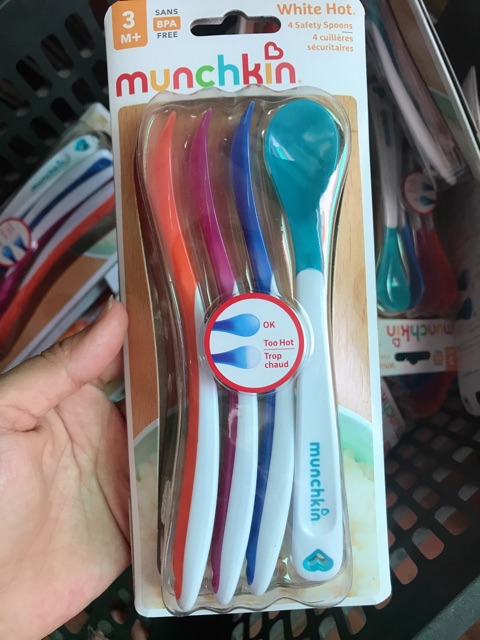 Set 4 thìa báo nóng Munchkin chính hãng nhập khẩu từ Mỹ