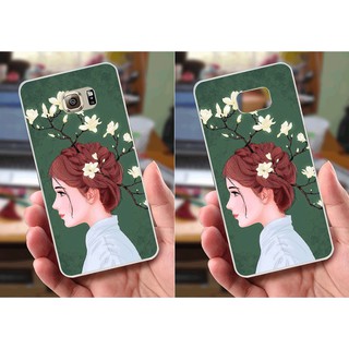 Ốp lưng Samsung Note 5 (dẻo viền trắng trong) - Hình Cô Gái Xinh