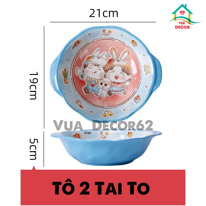 Bộ Bát Đĩa, Decor Gia Đình Bát Ăn Cơm, Tô Sứ Chén Dĩa Dễ Thương Đẹp Cao Cấp KTI01