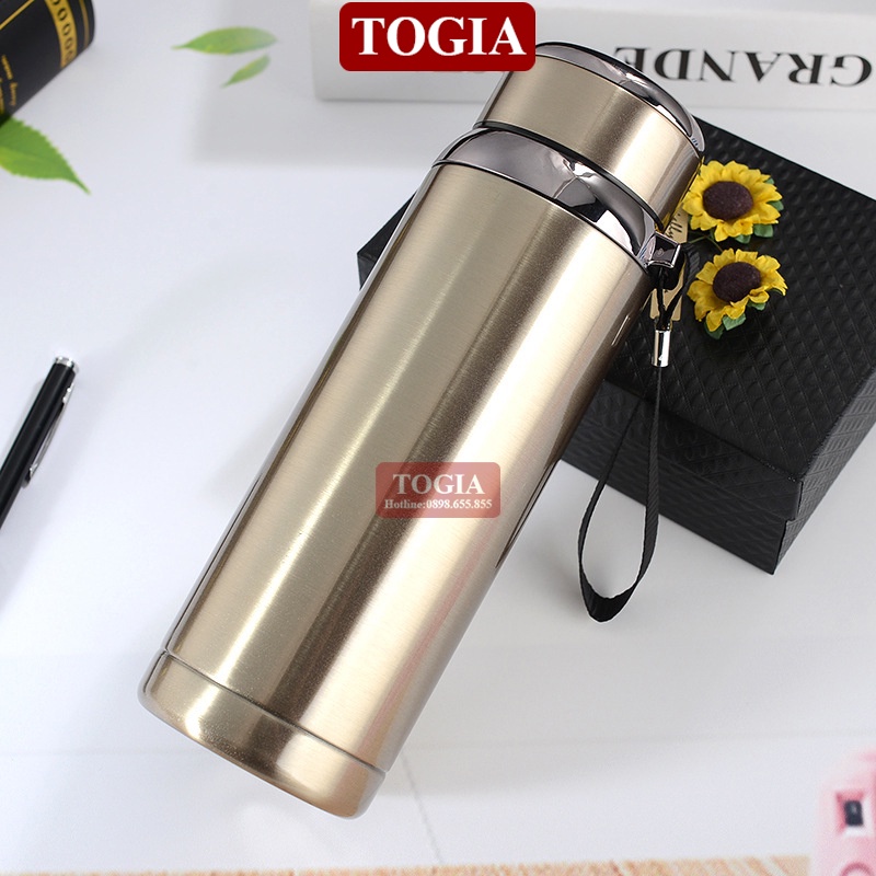 Bình Giữ Nhiệt Lõi Inox Không Gỉ Giúp Giữ Nhiệt Nóng - Lạnh Hiệu Quả, Dễ Dàng Sử Dụng Mang Đi Học, Đi Làm  TOGIA